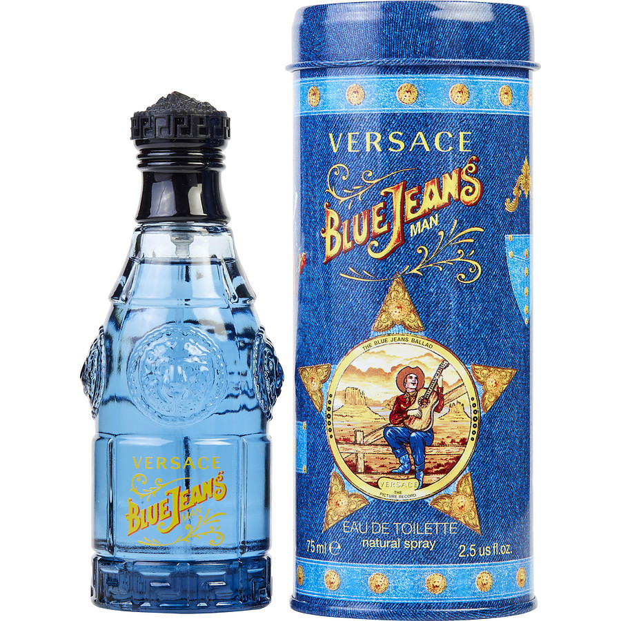 BNEW AUTHENTIC Versace Blue Jeans Man 75ml EDT Spray Perfume for