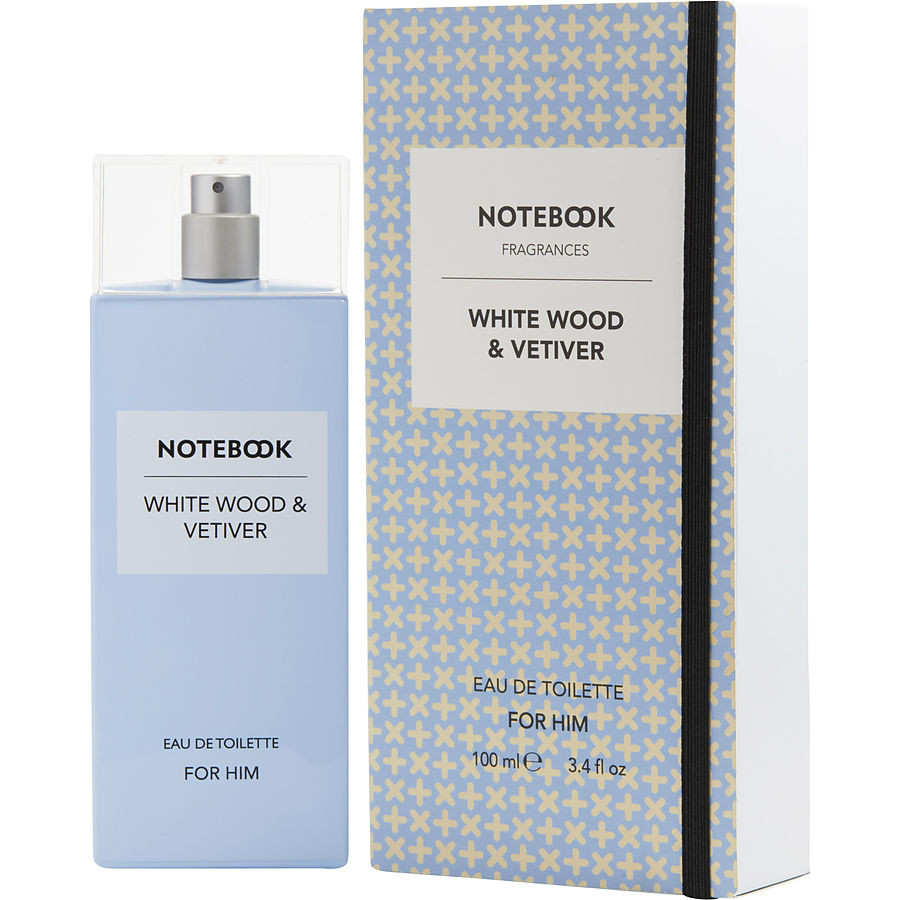 notebook white wood & vetiver