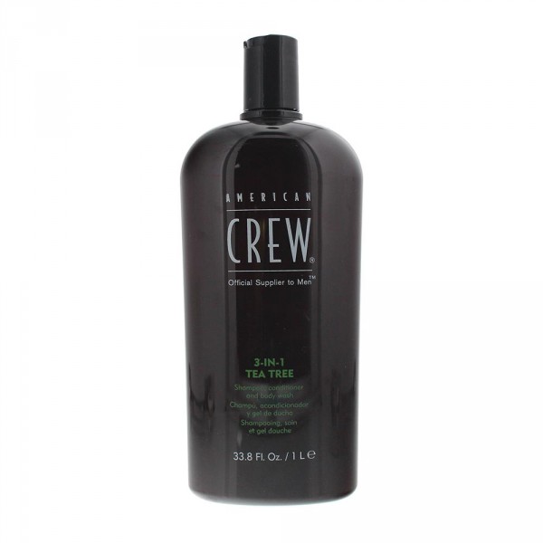 3-in-1 tea tree shampooing, soin et gel douche American Crew