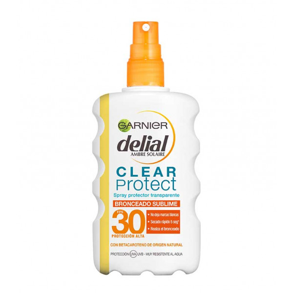 Delial ambre soleil Clear protect Spray protector transparente Garnier