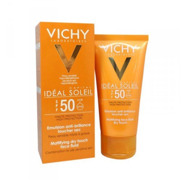 Idéal Soleil Haute Protection Emulsion Anti-brillance Toucher Sec - Vichy Protección Solar 50 Ml