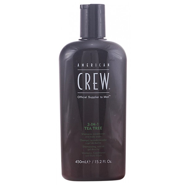 American Crew - 3-In-1 Tea Tree Shampooing, Soin Et Gel Douche 450ml Gel Doccia