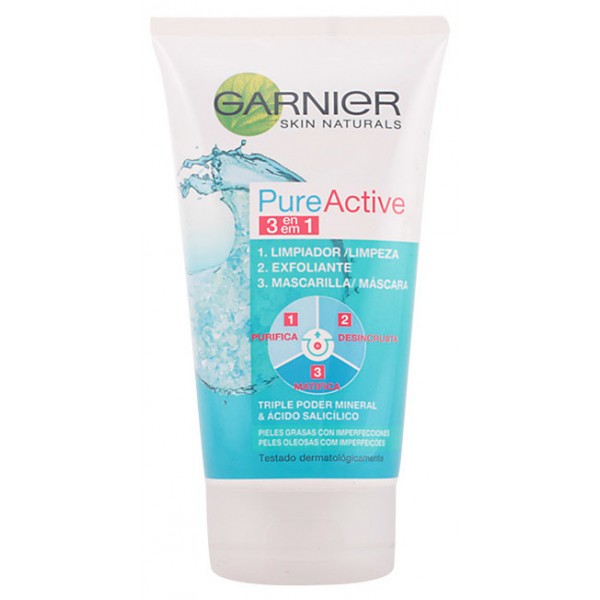 Garnier - PureActive 3en1 : Cleanser - Make-up Remover 5 Oz / 150 Ml