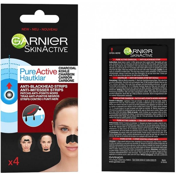 Pure Active Charbon Actif - Garnier Cuidado Purificante 4 Pcs