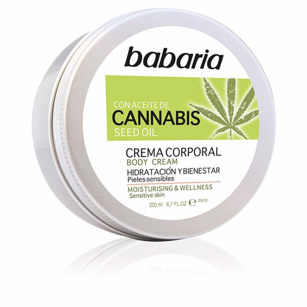 Cannabis Seed Oil Body Cream Moisturising & Wellness - Babaria Fugtgivende Og Nærende 200 Ml