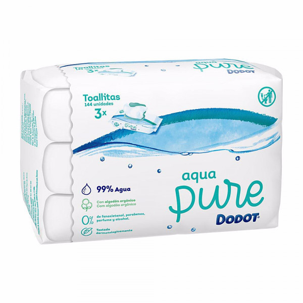 Aqua Pure - Dodot Kropsolie, Lotion Og Creme 144 Pcs