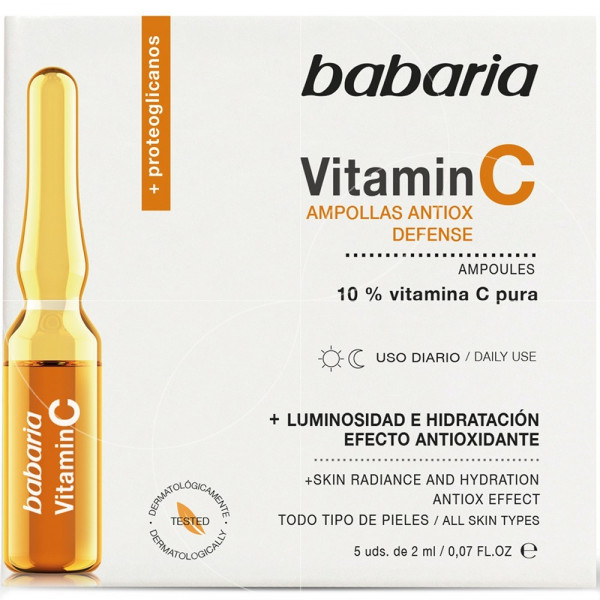 Vitamin C Ampollas Antiox Defense - Babaria Aceite, Loción Y Crema Corporales 10 Ml