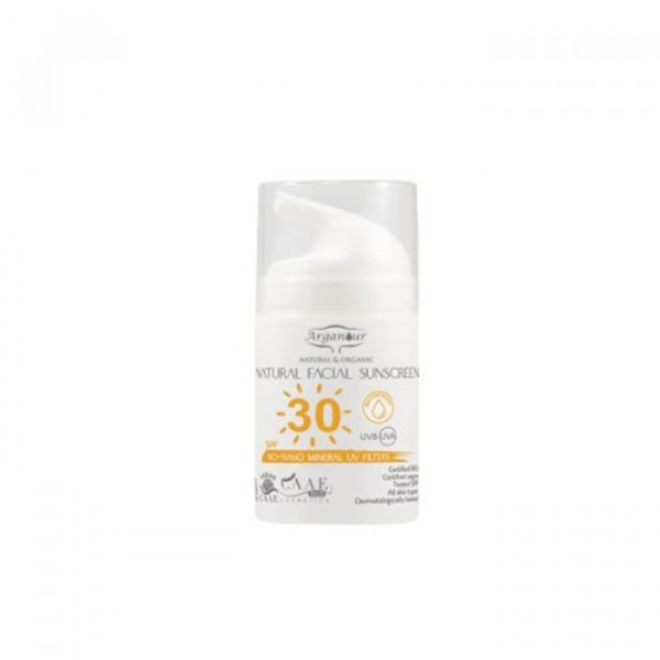 Natural&organic Facial Sunscreen - Arganour Skydd Mot Solen 50 Ml
