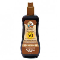 Sunscreen spray gel with instant bronzer