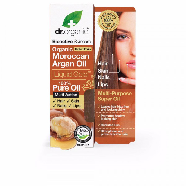 Moroccan Argan Oil Liquid Gold - Dr. Organic Fugtgivende Og Nærende Pleje 50 Ml