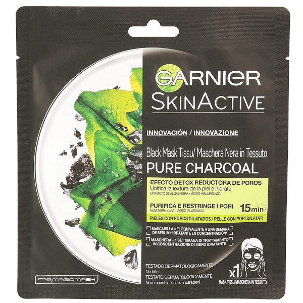 Skin Active Masque Pure Charcoal - Garnier Återfuktande Och Närande Vård 1 Pcs