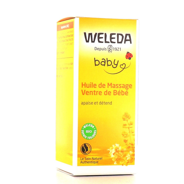 Baby Huile De Massage Ventre De Bébé - Weleda Kropsolie, Lotion Og Creme 50 Ml