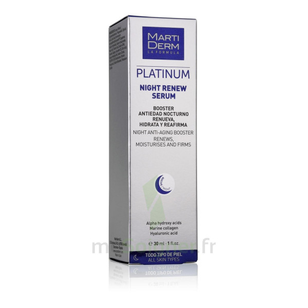 Platinum Night Renew Serum - Martiderm Verzorging Tegen Veroudering En Rimpels 30 Ml
