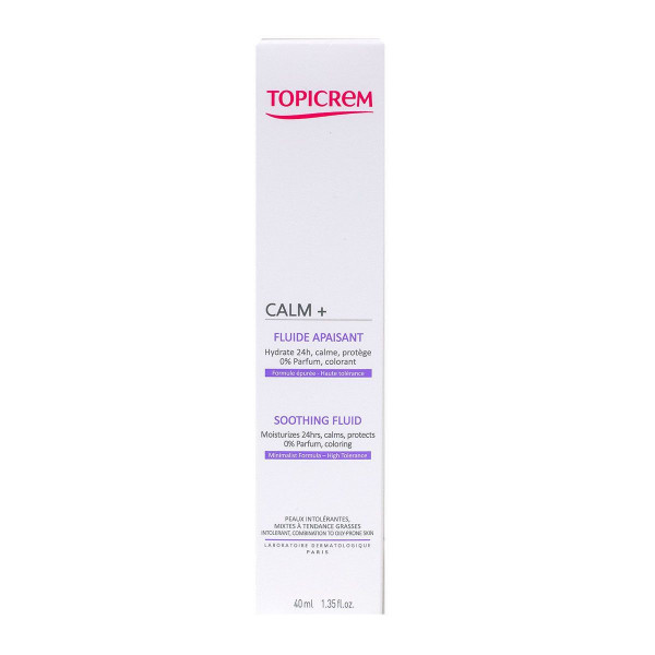 Calm+ Fluide Apaisant - Topicrem Cuidado Del Cuello Y El Escote 40 Ml