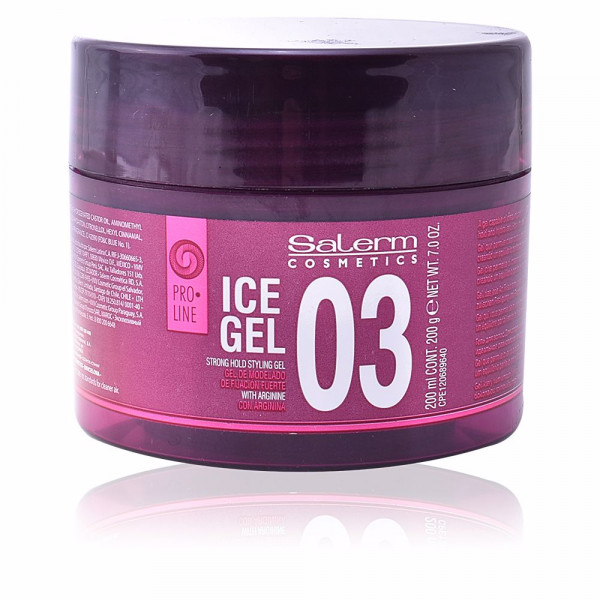 Ice Gel 03 Strong Hold Styling Gel - Salerm Cuidado Del Cabello 200 Ml