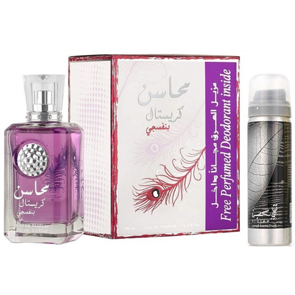 Mahasin Crystal Violet - Lattafa Presentaskar 100 Ml